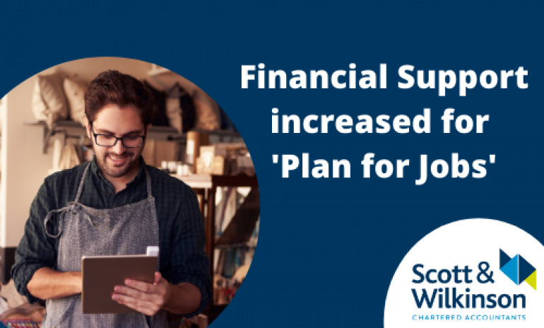 Financial Support Increased for 'Plan for Jobs'