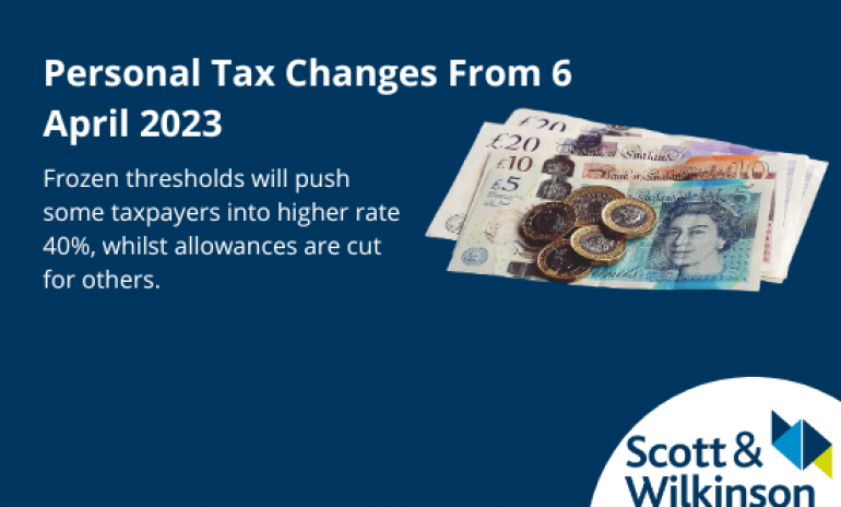 Personal tax changes from 6 April 2023